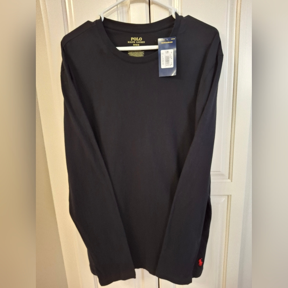 Polo by Ralph Lauren Men's Long-Sleeve Crewneck Shirt - Navy